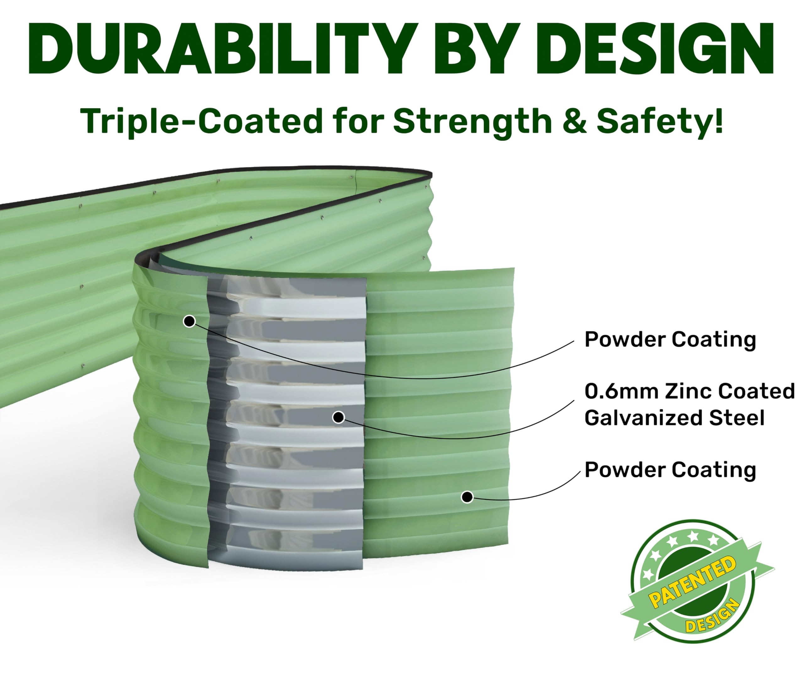 Plant & Plot galvanized 0-6mm sheets resist rust and weather