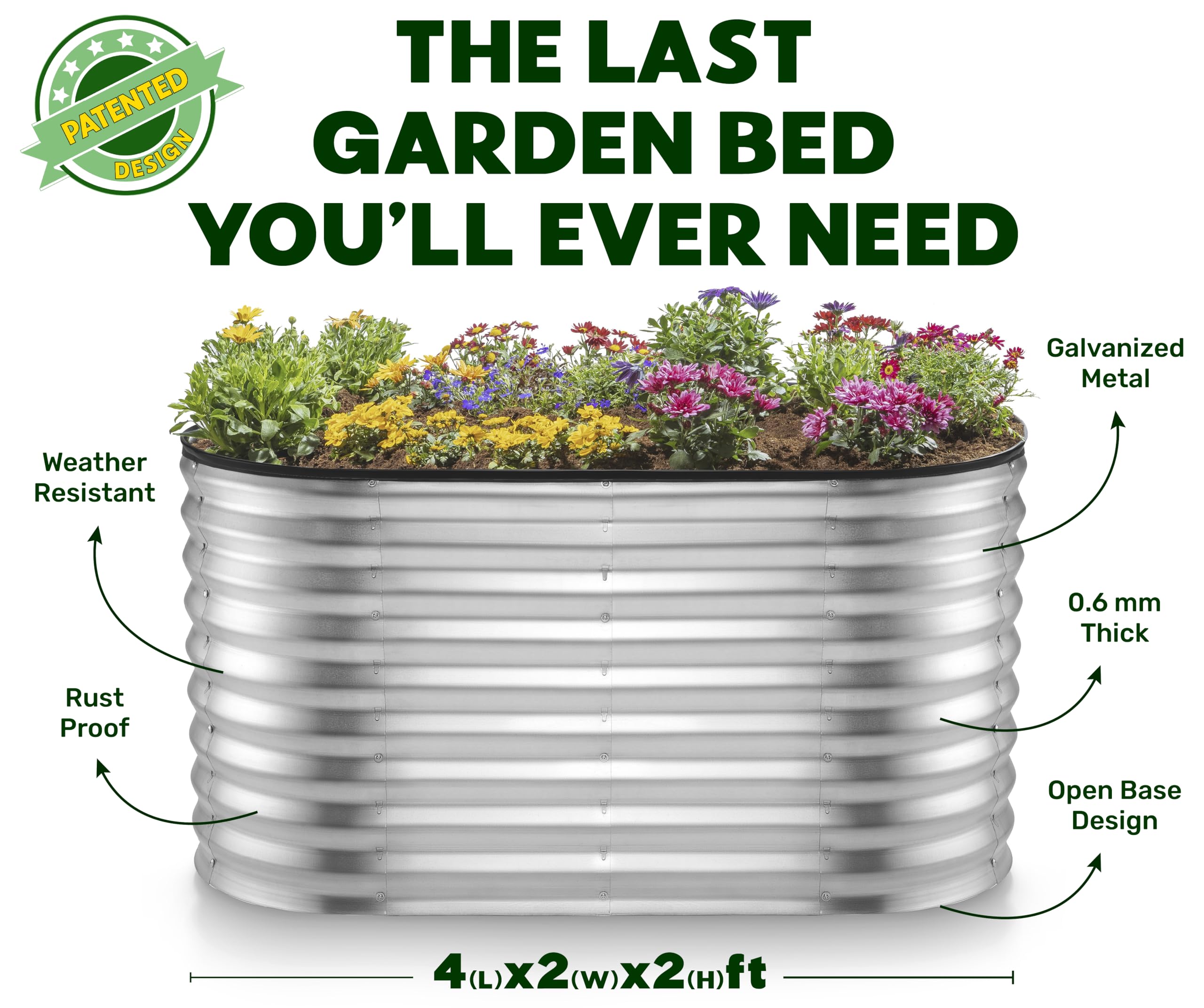 Plant & Plot 0.6mm galvanized sheet emphasizes sturdy construction and longevity
