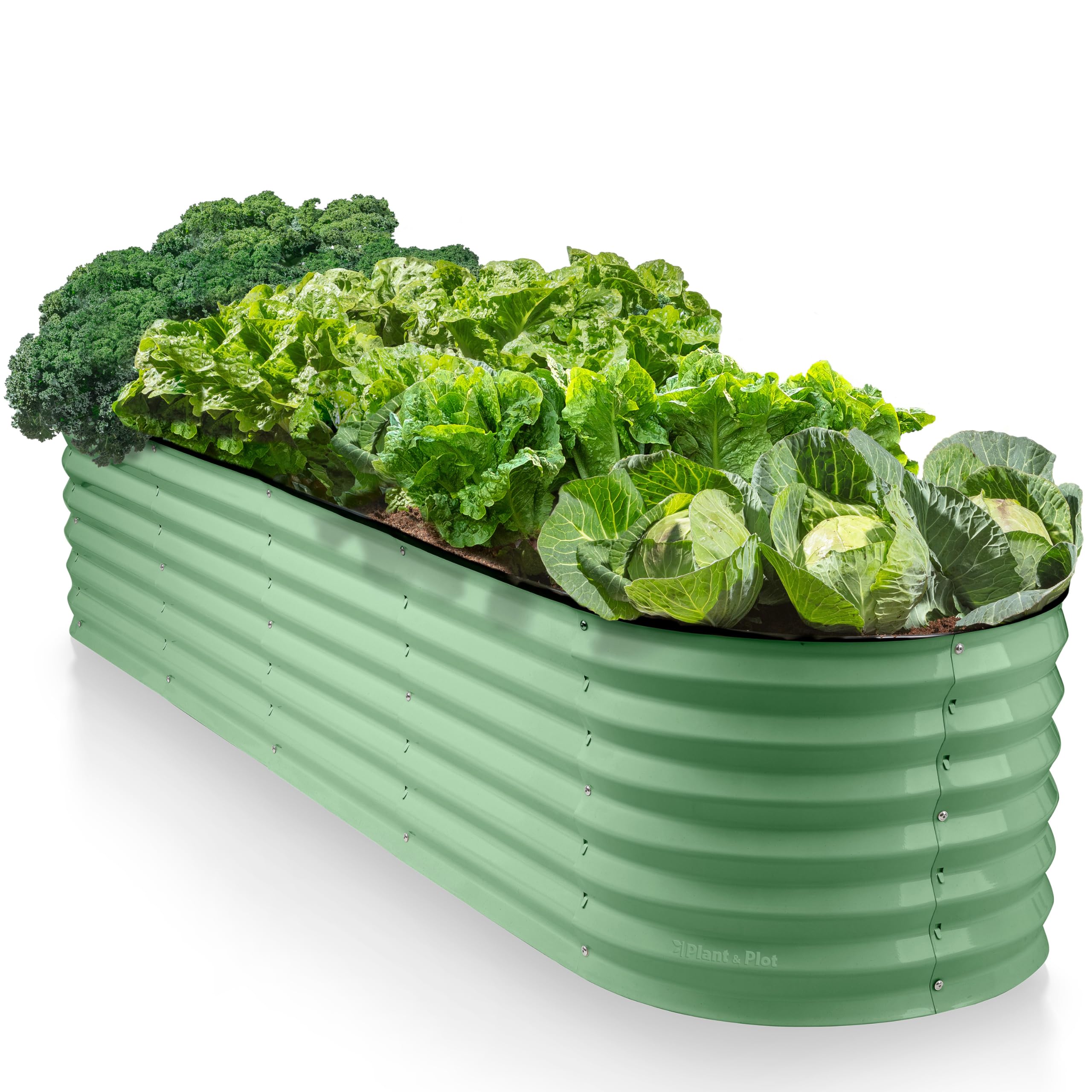 Plant & Plot 9-in-1 galvanized bed close-up shows durable steel panels for longevity