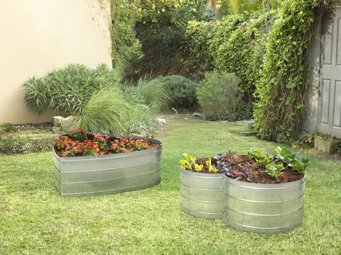 Plant & Plot galvanized metal with zinc coating resists rust for long-lasting outdoor use.