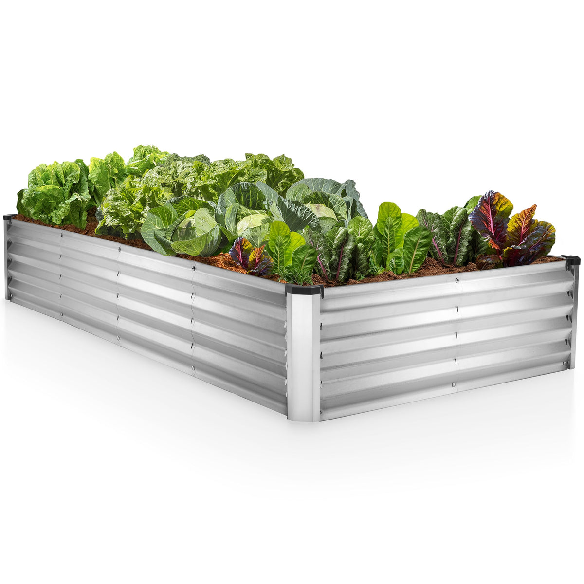 Plant & Plot galvanized raised bed outdoor, durable and spacious for vegetables and flowers