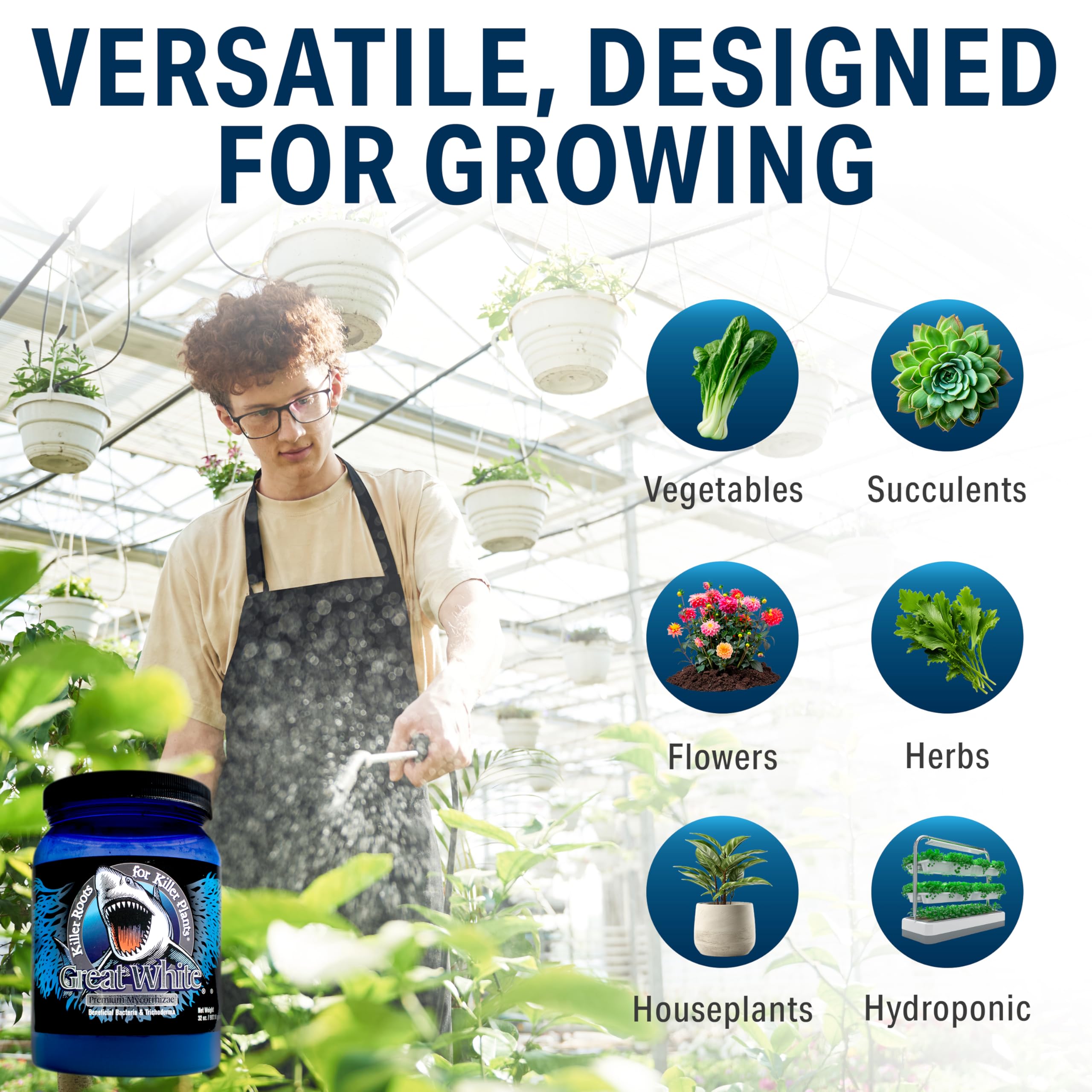 Great White improves nutrient delivery from soil to roots.