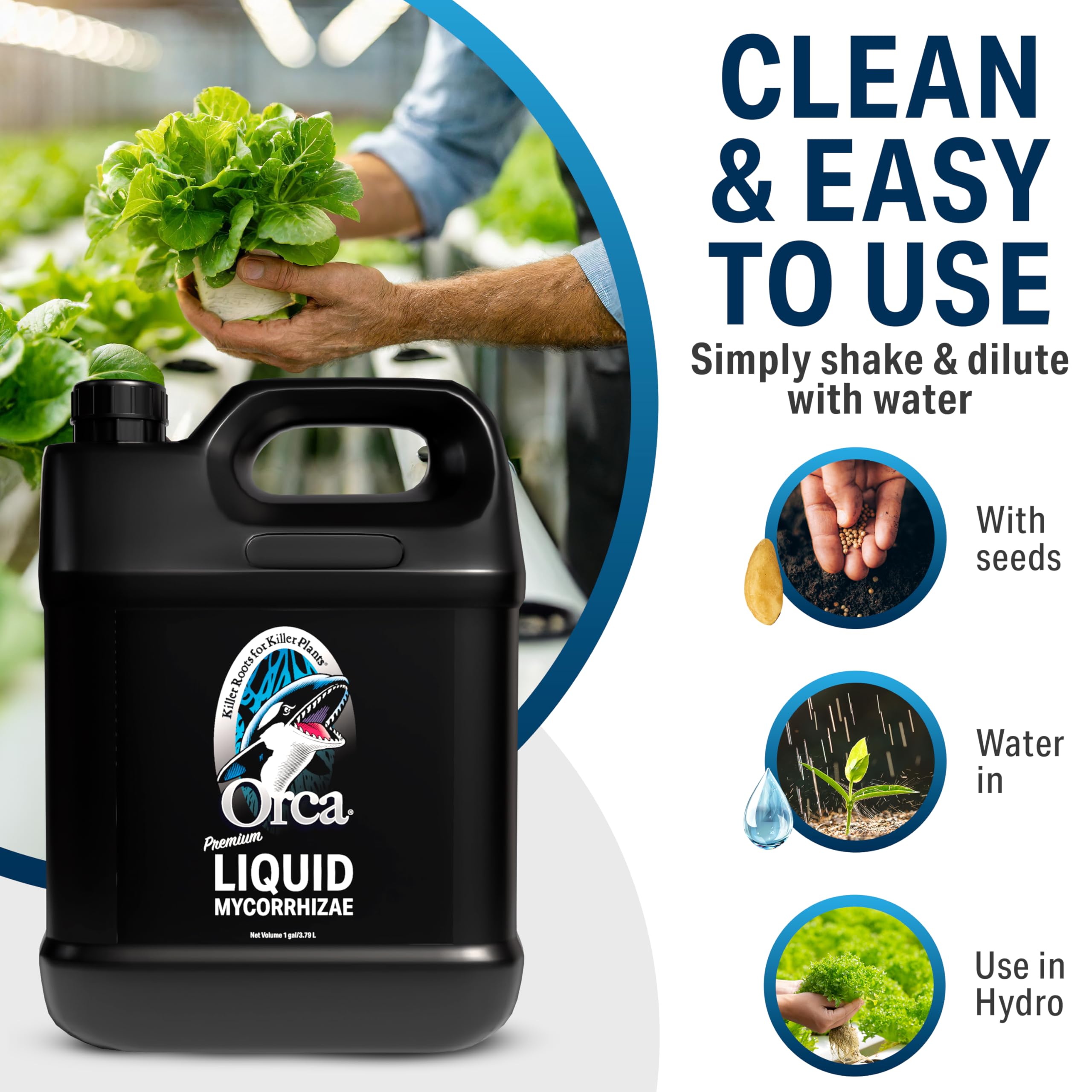 Plant Success Orca soil microbes image communicates ecosystem-friendly amendments.