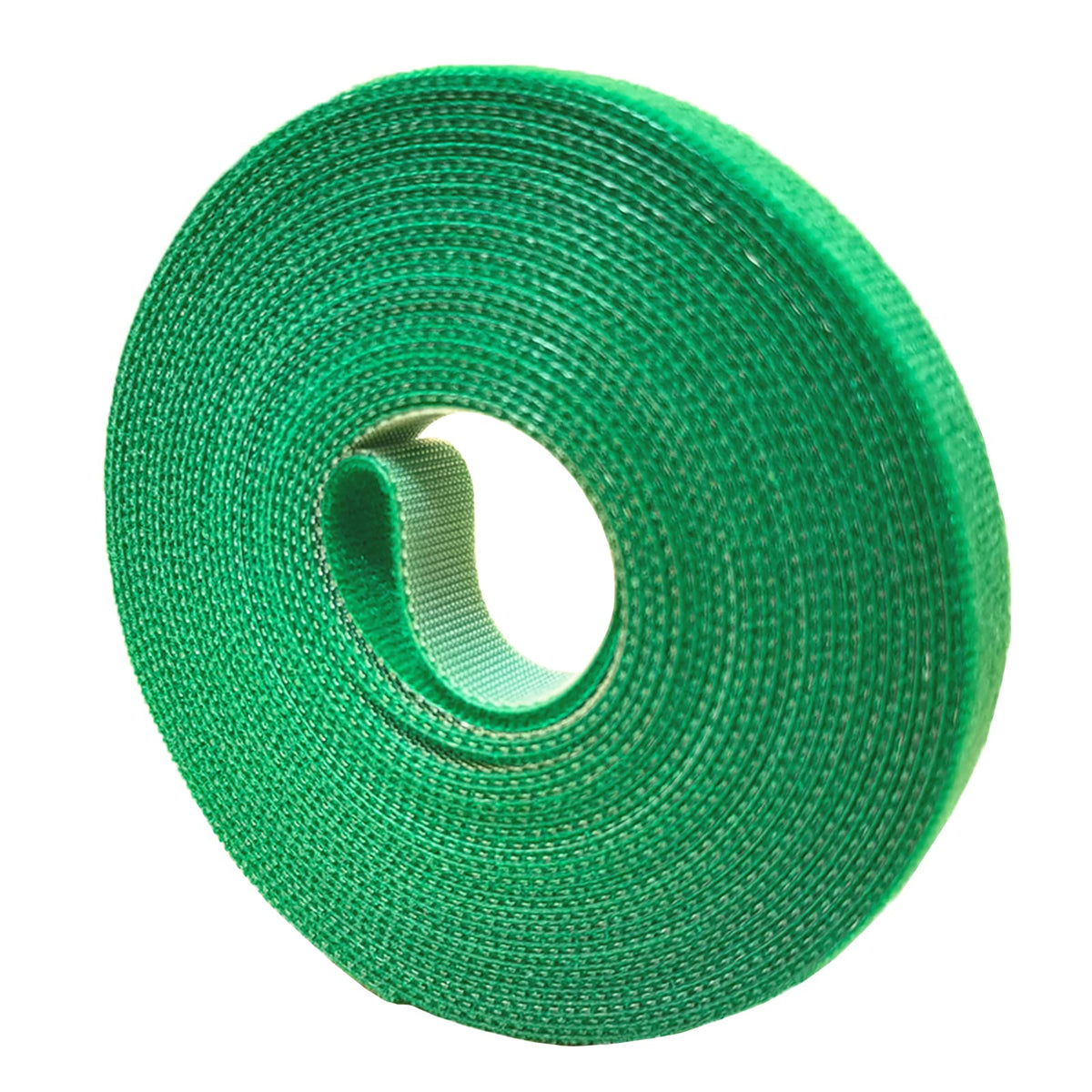 Plantactic Garden Tie green tape 16.4ft securing a climbing plant and supporting growth.