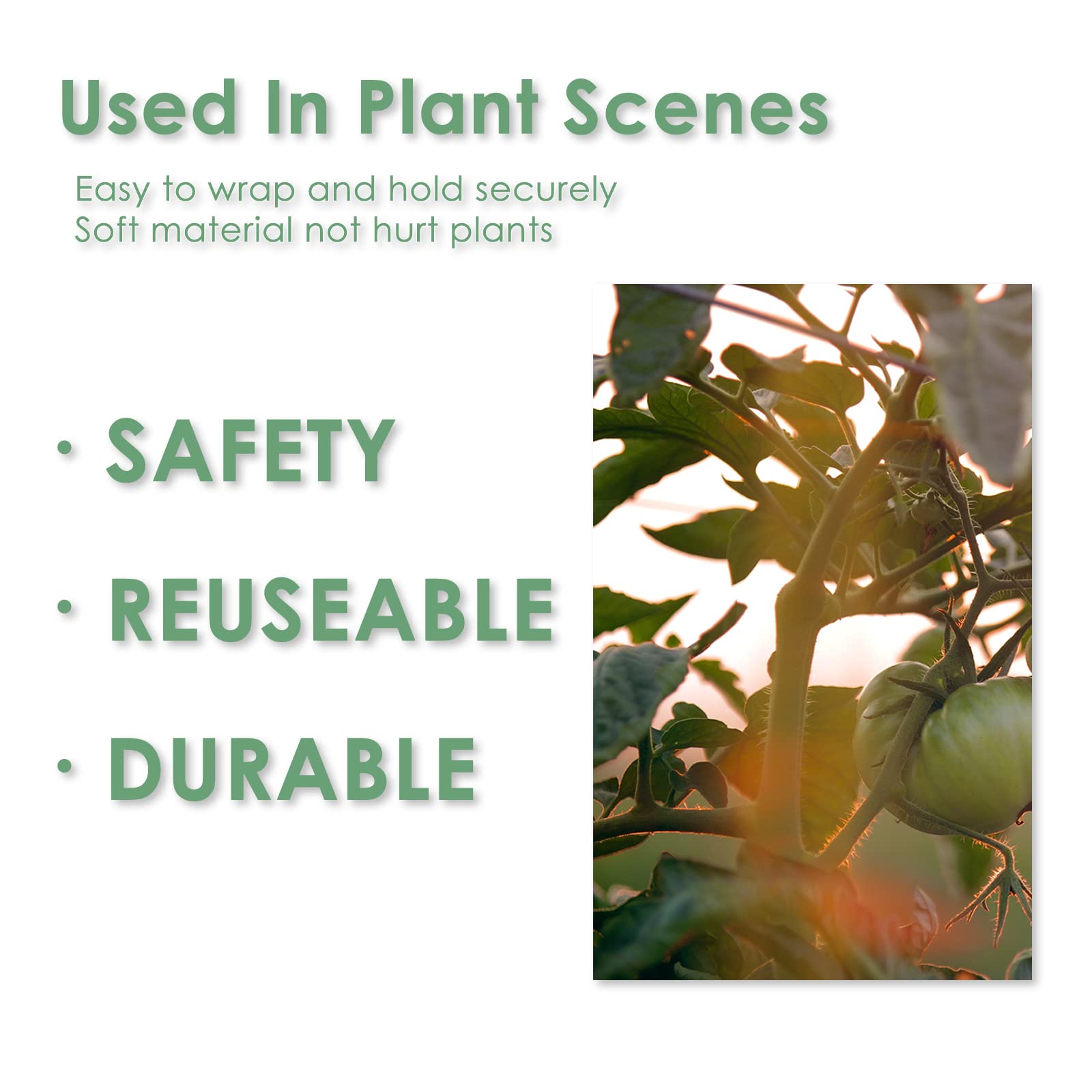 Pre-cut sections simplify tidying cords and keeping plants neatly supported.