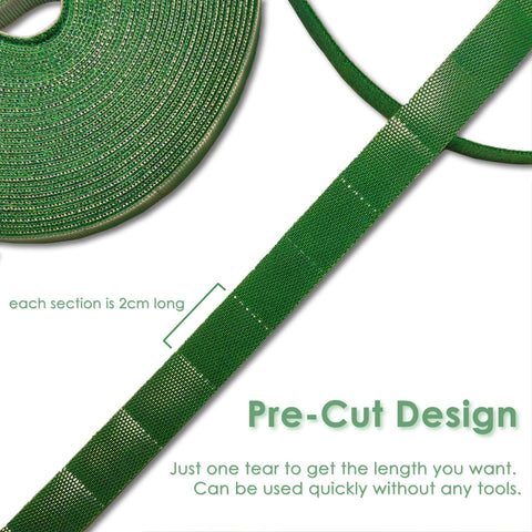 Plantactic Garden Tie tearable 2 cm sections for quick length adjustments without tools.