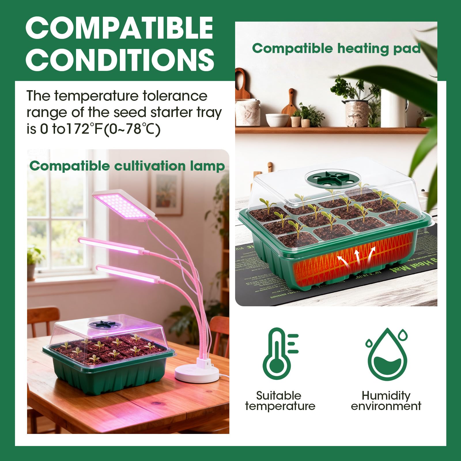 PlantaPulse seed starter tray with adjustable vents supports precise airflow control.