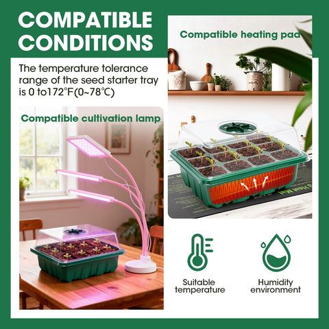 PlantaPulse seed starter tray with adjustable vents supports precise airflow control.