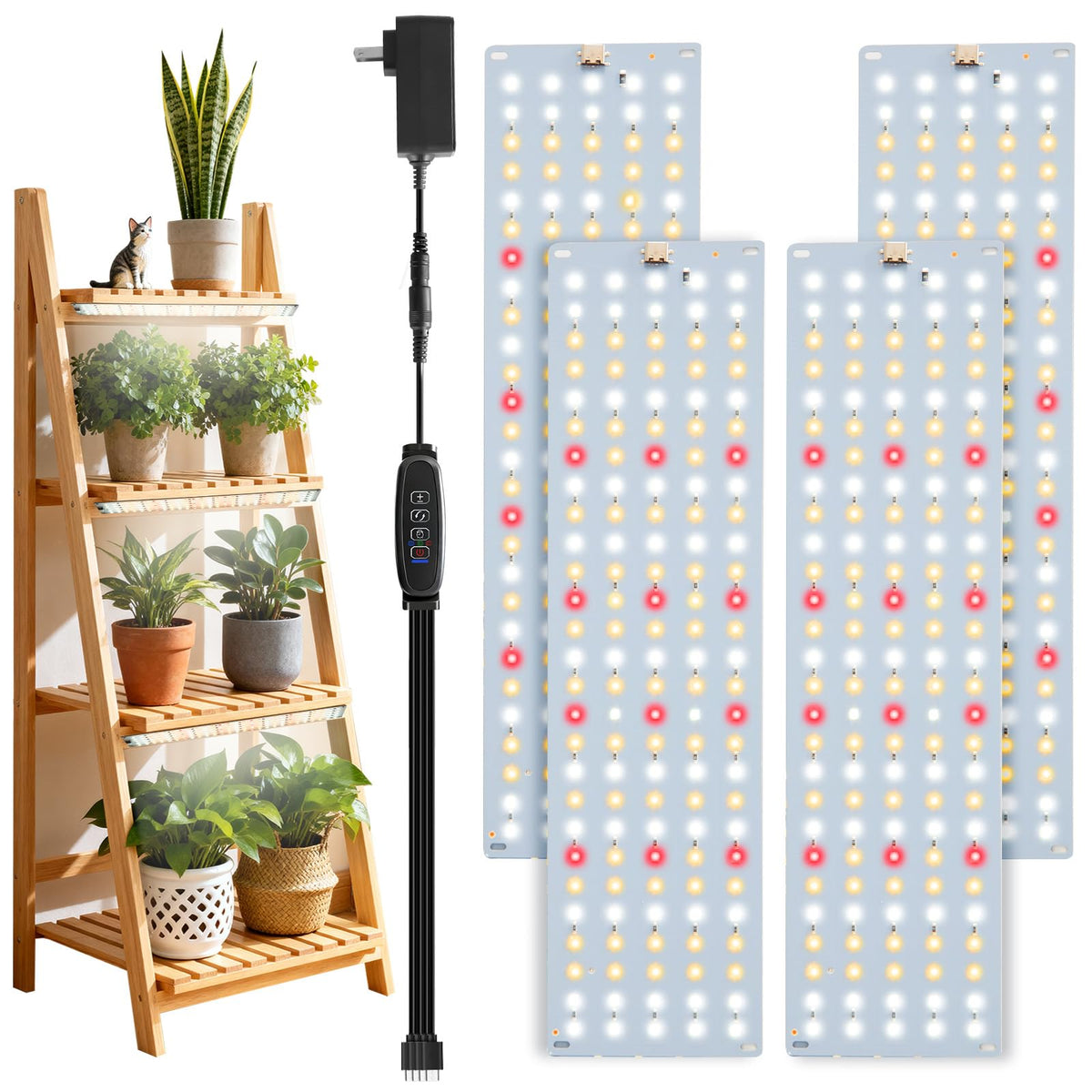 PlantaPulse grow light panel with full spectrum 540 LEDs for indoor plants.