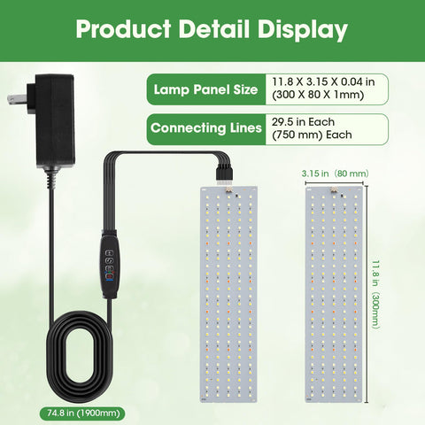 PlantaPulse panel with multiple spectrum modes for growth stages.
