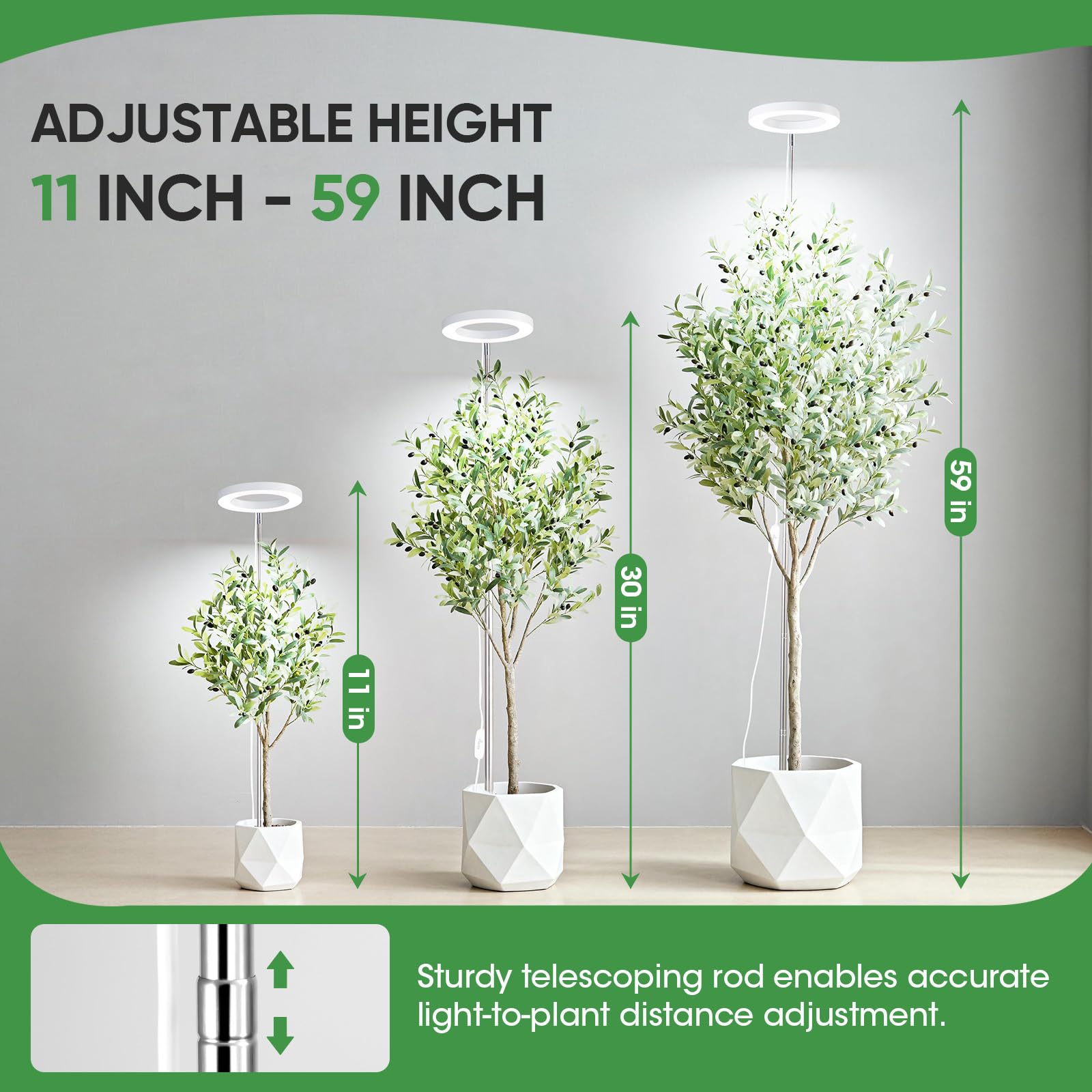 PlantaPulse timer enables auto-on/off cycles for simple scheduling.