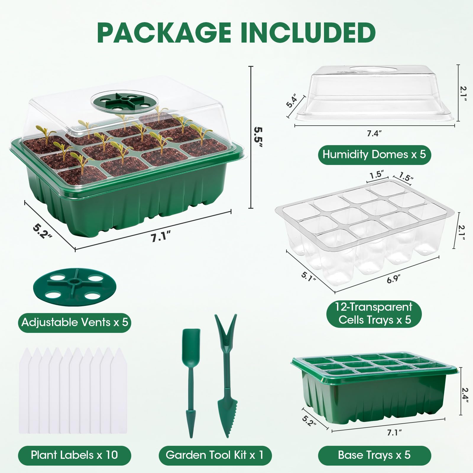 PlantaPulse large 5-tray system keeps many seedlings organized and accessible.
