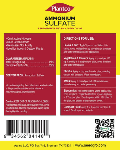 Acid-loving plants show improved growth with PlantCo Ammonium Sulfate 21-0-0.