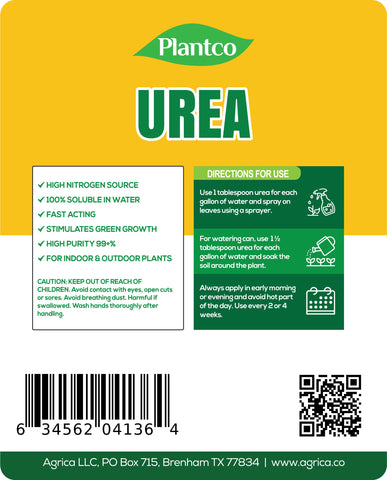 PLANTCO Urea 46-0-0 foliar spray application on indoor and outdoor plants
