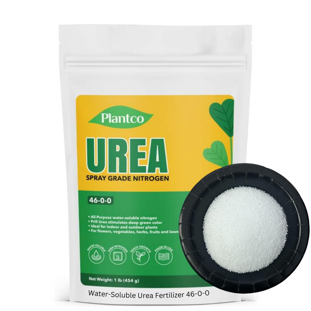 PLANTCO Urea 46-0-0 spray-grade bottle for quick nitrogen uptake in plants