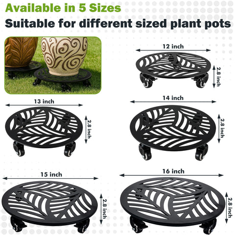 Planterhoma 360-degree locking wheels allow smooth repositioning and secure placement.