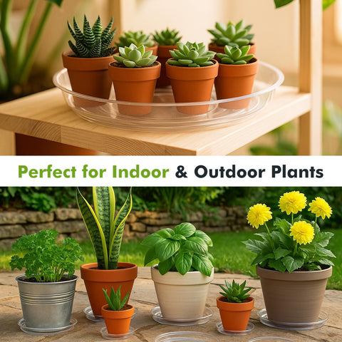 Planterhoma 4-inch saucer for indoor pots protecting surfaces.