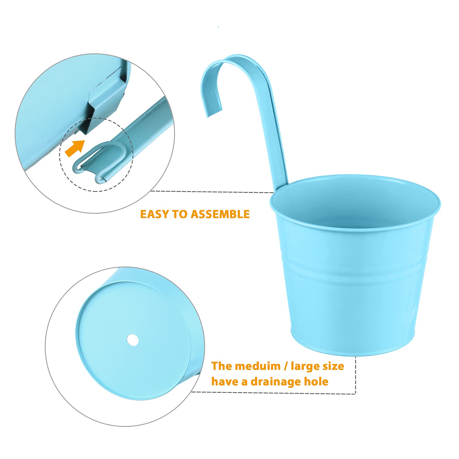 Planterhoma planters with detachable hooks offer flexible indoor or outdoor decor.