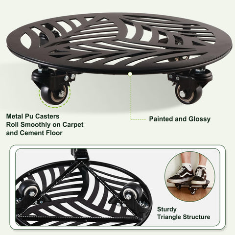 Planterhoma indoor-outdoor plant stand with wheels adapts to any space.