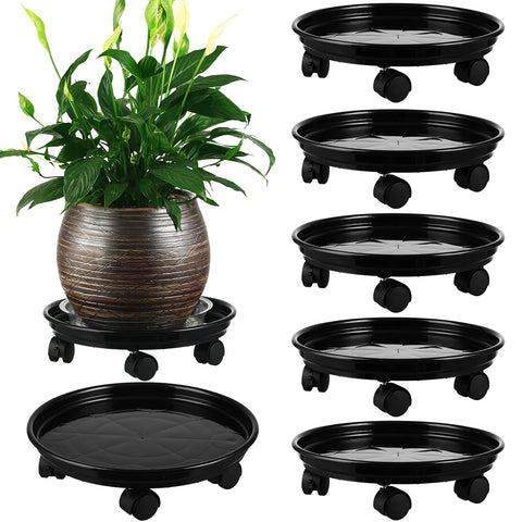 Planterhoma plant caddy with wheels 11.8-inch for easy movement of heavy pots