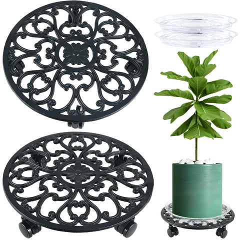 Planterhoma rolling plant stand 14in facilitates easy repositioning of large plants