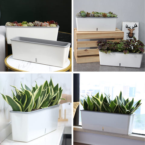 Planterhoma rectangular planter supports deep root growth.