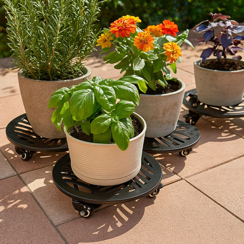 Planterhoma two-pack set provides balanced support for multi-pot arrangements.