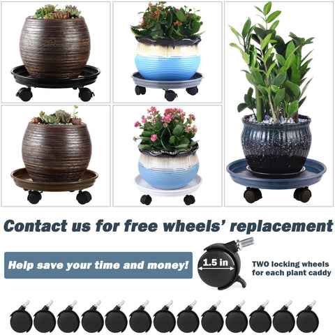 Planterhoma water saucer on wheels helps keep floors dry