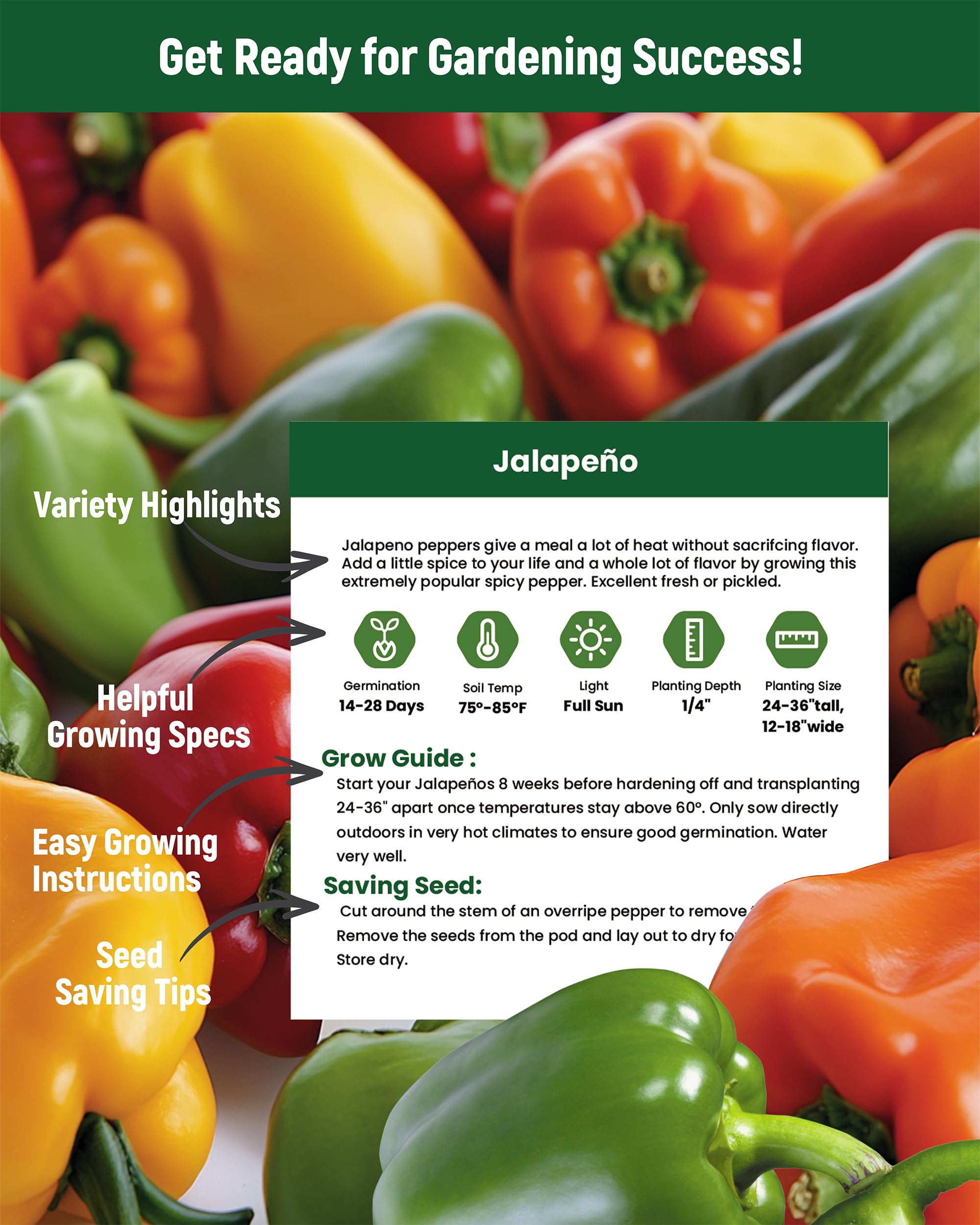 PlantMew Cayenne pepper seeds bag for fiery harvests and spicy sauces.