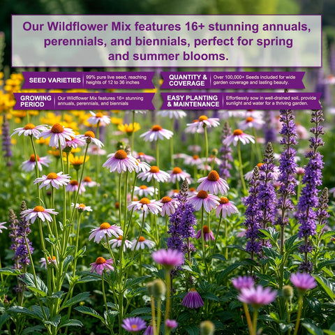 PlantMEW pollinator garden meadow ready to attract bees and butterflies.