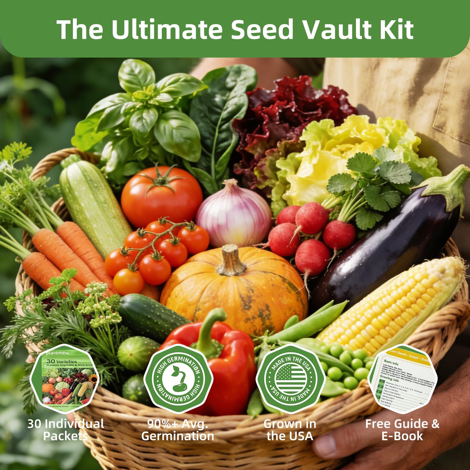 PLANTMEW Seed Vault non-GMO seeds for healthy, homegrown crops