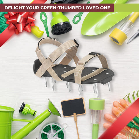 PLANTNOMICS aerator spikes create tiny holes to improve air and water reach.