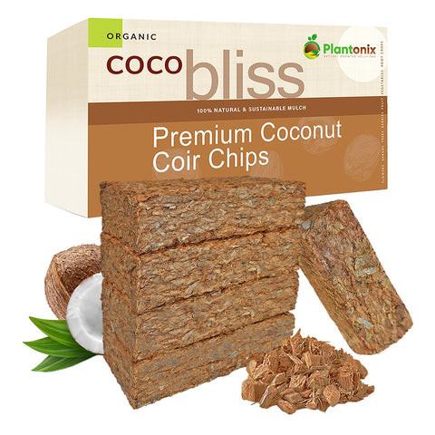 Plantonix Coco Chips brick-pack-650g for soil amendment and easy storage.