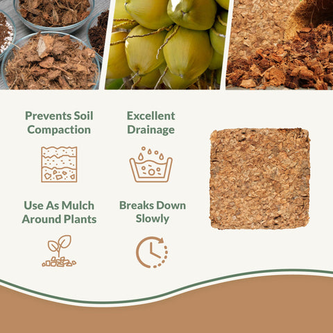 Plantonix Coco Chips moisture absorption close-up shows high moisture retention.