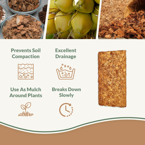 Plantonix Coco Chips water-retention demonstrates moisture-keeping for potted plants.