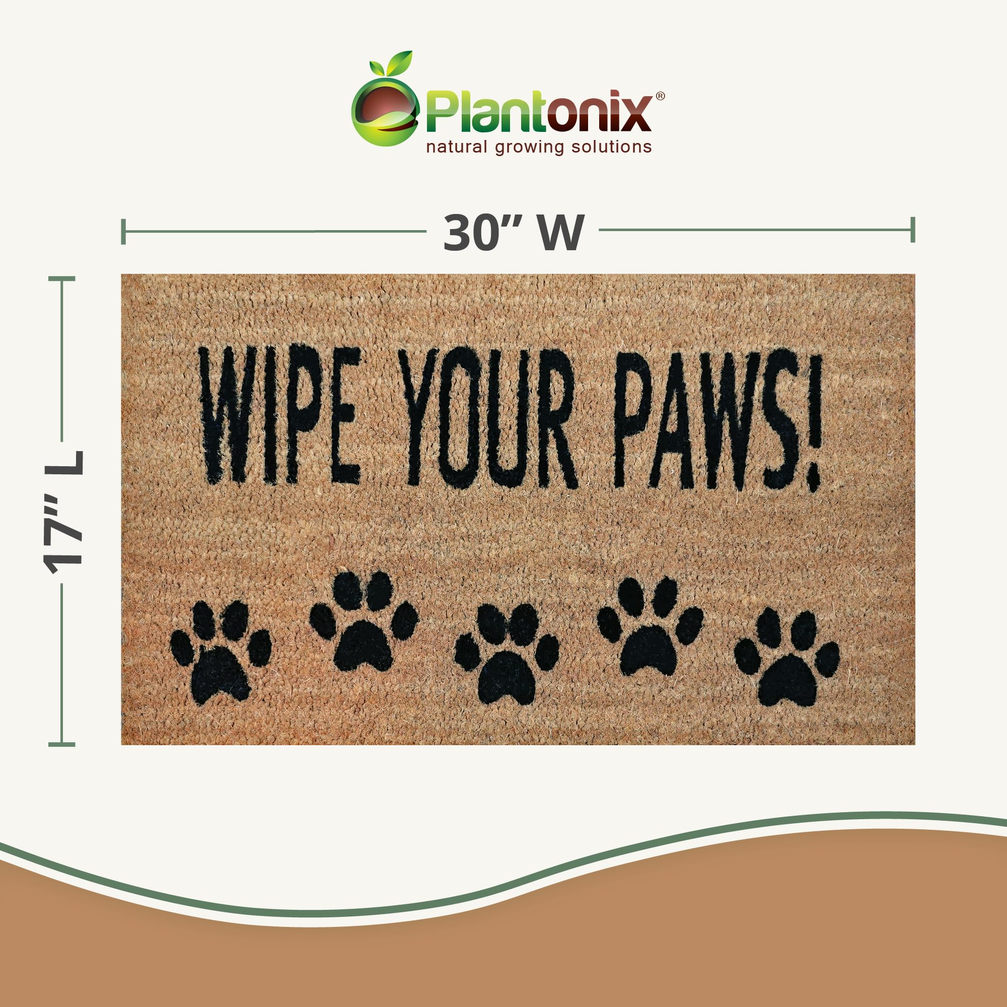 Plantonix Coco Coir Doormat in the entryway offers a natural, durable welcome