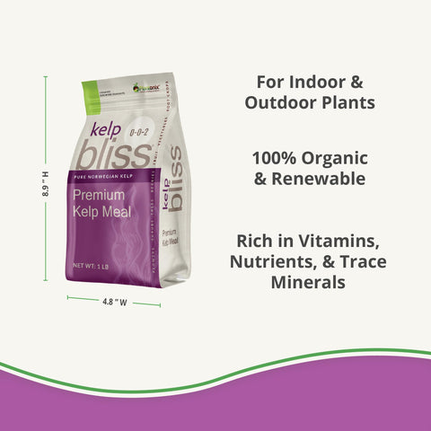 Plantonix Kelp Bliss soil-improvement image highlights organic matter enriching soil.