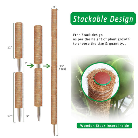 PLANTPOLEX plant stakes and velcro strap detail for secure climbing plants.