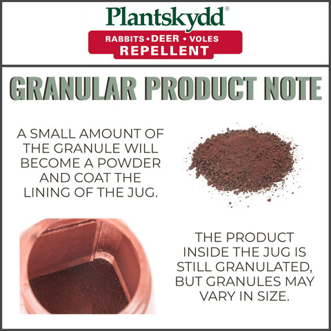 Plantskydd covers up to 4,000 sq ft with granular application.