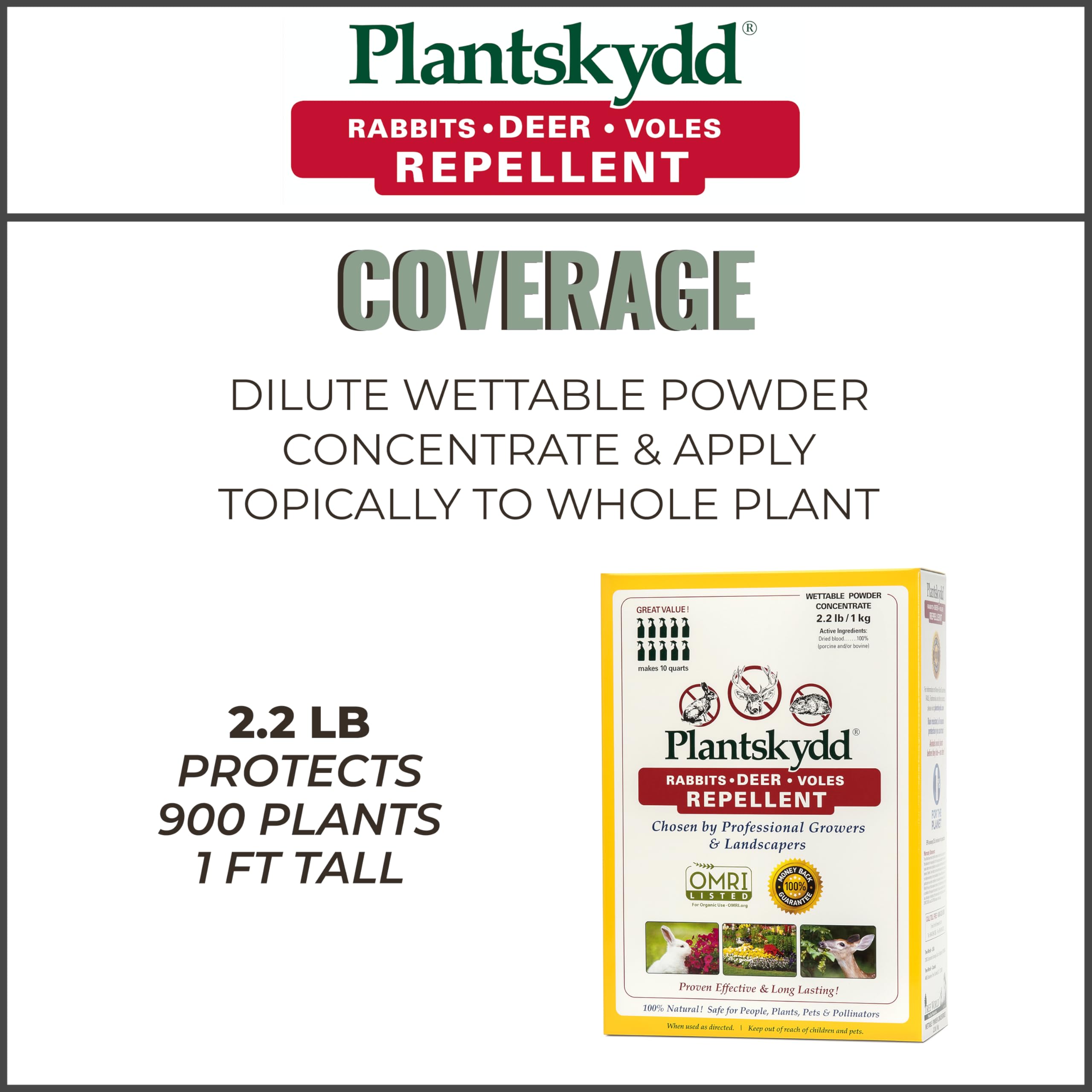 Plantskydd liquid mix bowl with powder dissolving for application