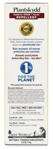 Plantskydd OMRI label indicating organic use option