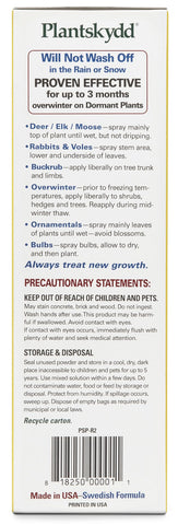 Plantskydd rainfast 24h depiction of quick drying protection after rain