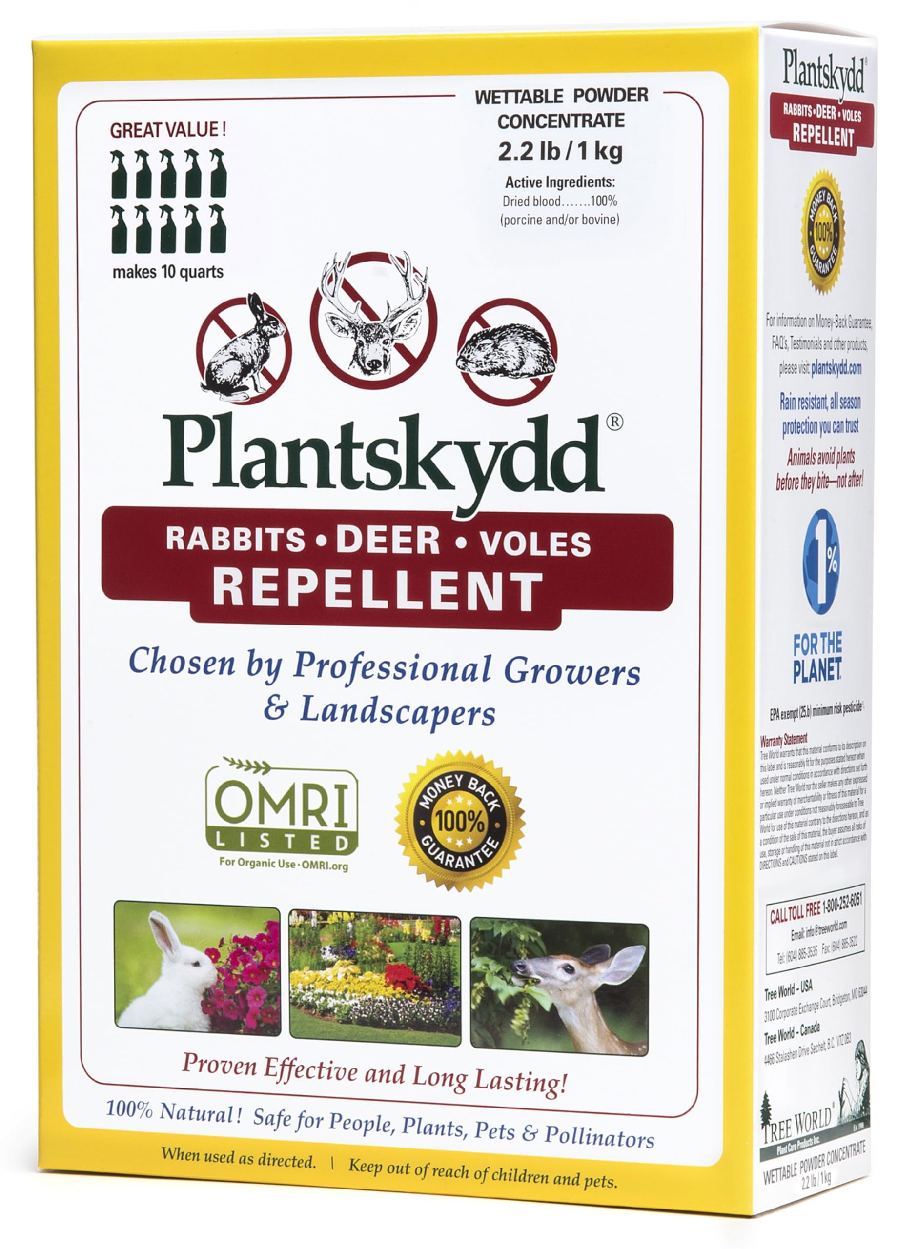 Plantskydd repellent box front showing packaging and protection concept for gardens