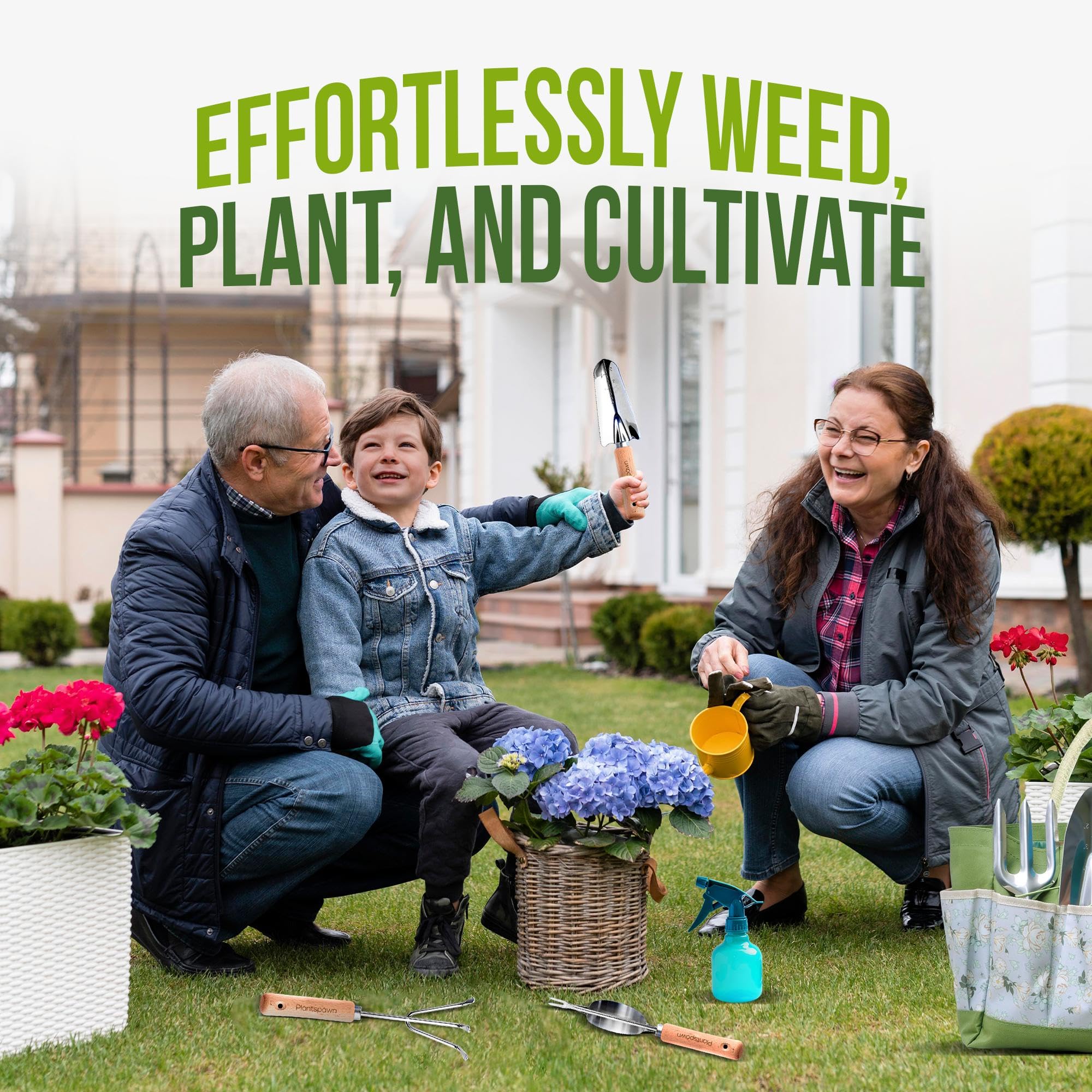 PlantSpawn cultivator image emphasizing soil loosening and weed control