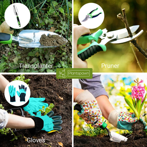 PlantSpawn cultivator in use, loosening soil and weeding efficiently.