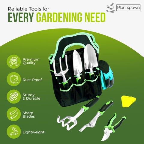 PlantSpawn trowel in use for accurate digging and planting.