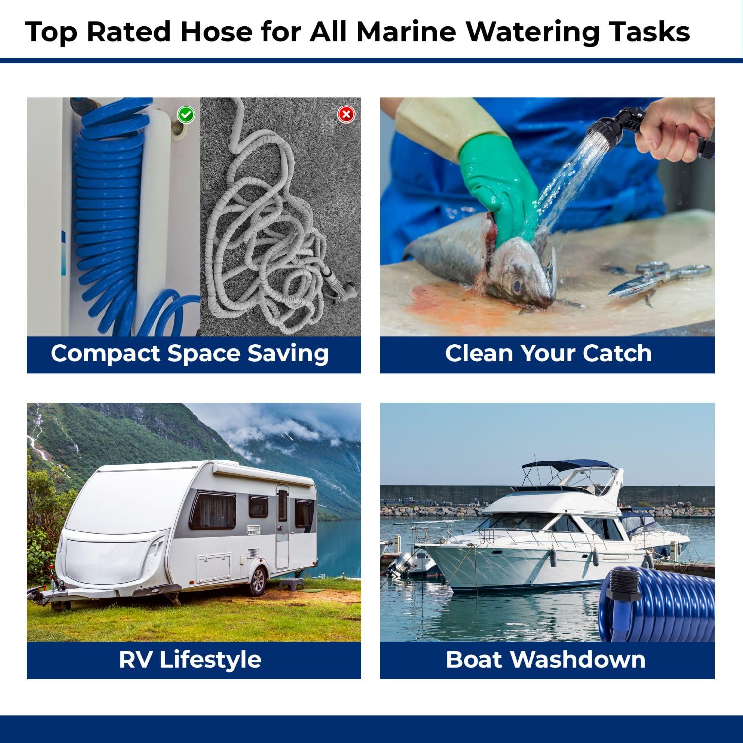 Plastair SpringHose is proudly made in Canada for coastal boats.
