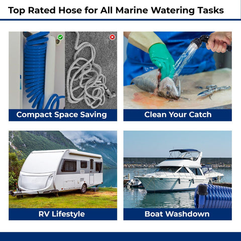 Plastair SpringHose is proudly made in Canada for coastal boats.