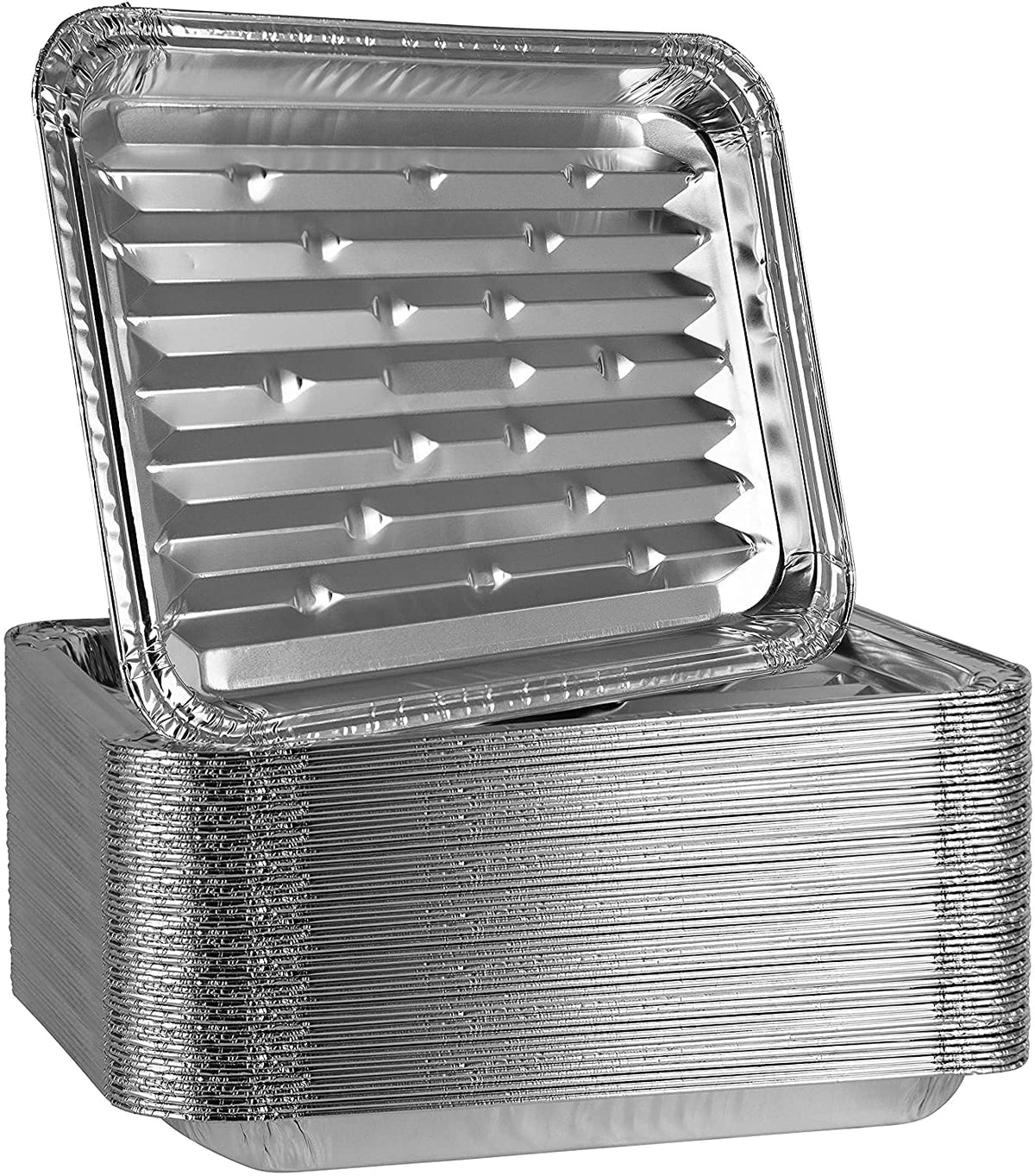 Plasticpro aluminum grill pans with ribbed bottom for authentic grill marks