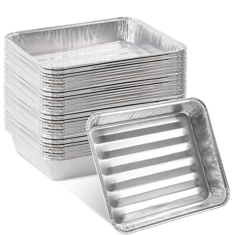 PLASTICPRO grill liner 50-pack with ribbed surface for cleaner grilling.